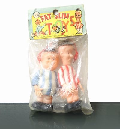 Pupazzetti in Plastica Stanlio & Ollio-laurel & Hardy Nos