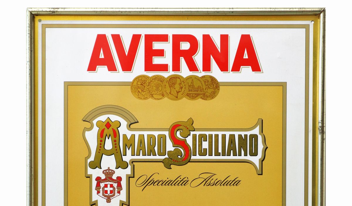 Amaro Averna - Tabella Pubblicitaria in Latta