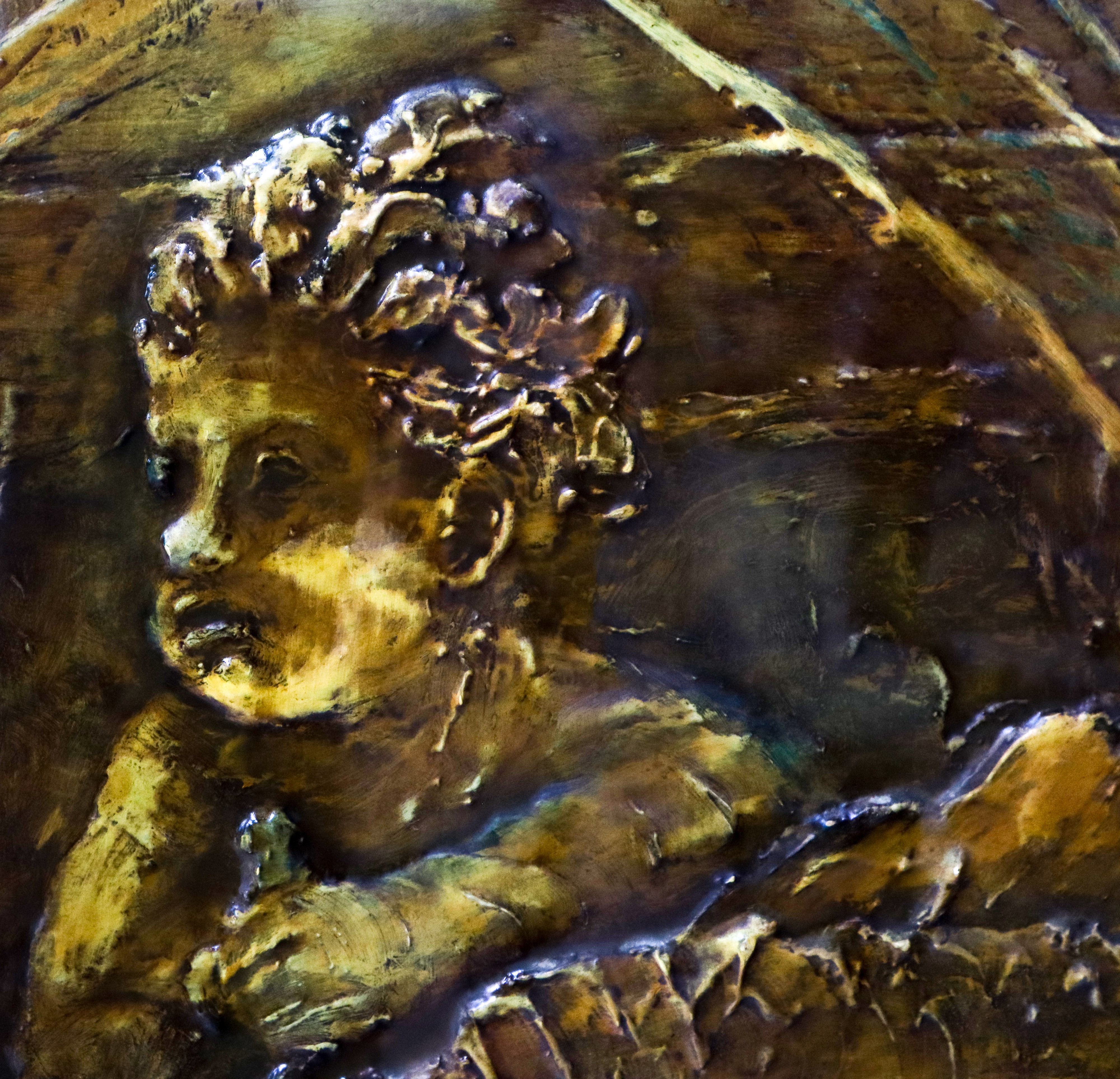 G. Belfiore - Putto e Pesce nei Toni Dell'ocra