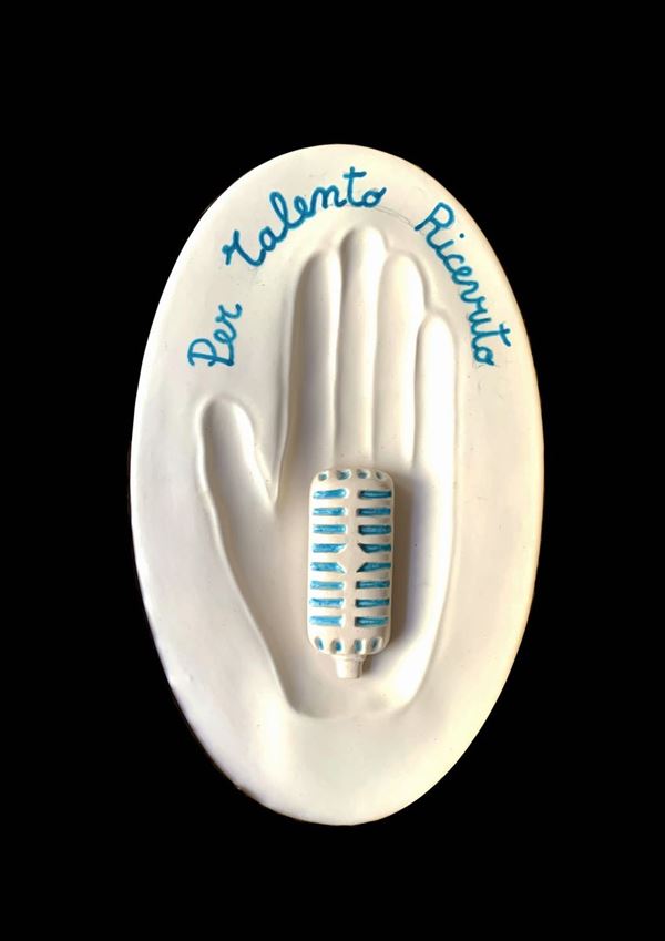 Luigi Camarilla : Canto HR, serie “Ex Voto contemporanei”  - Ceramica dipinta a mano - Asta Auction ArtSicily - Casa d'aste La Rosa