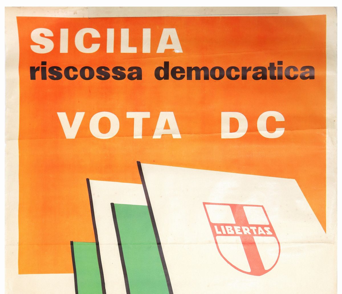 Poster politico pubblicitario della Democrazia Cristiana