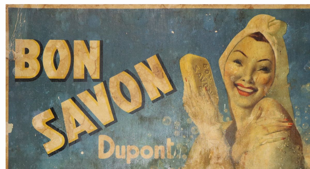 Gino Boccasile - Cartonato da Banco Bon Savon di Dupont