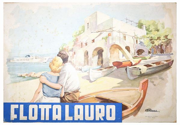 Cartonato promozionale per Flotta Lauro