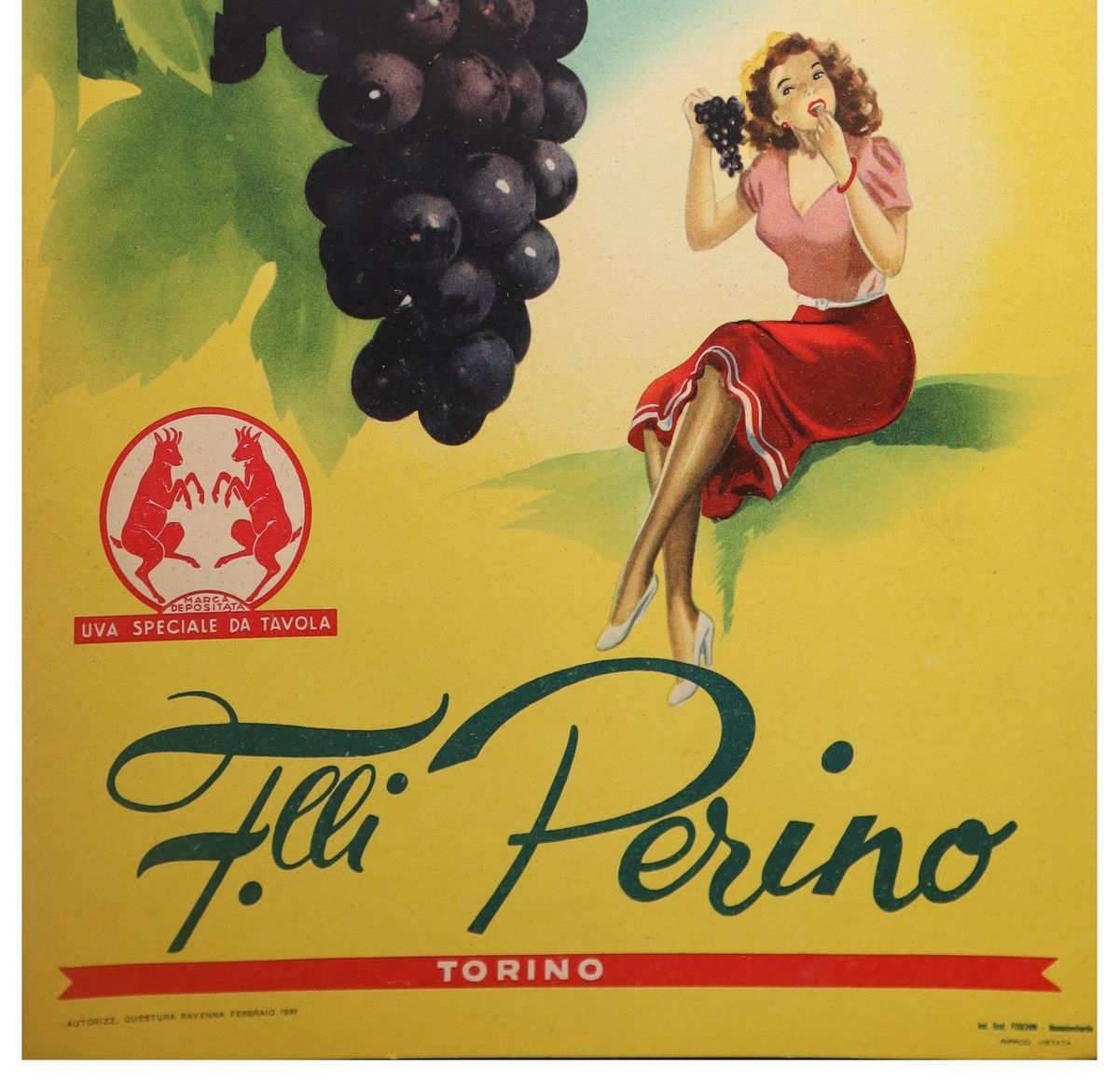 F.lli Perino - Locandina Cartonata per Uva da Tavola