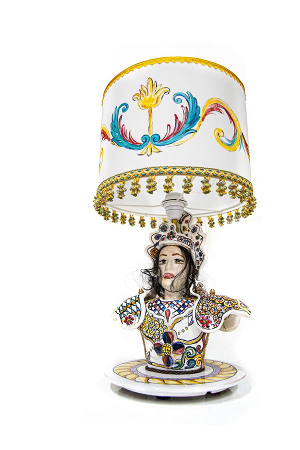 Patania Di mano in mano : Lampada Angelica  - Ceramica - Asta Auction ArtSicily - Casa d'aste La Rosa
