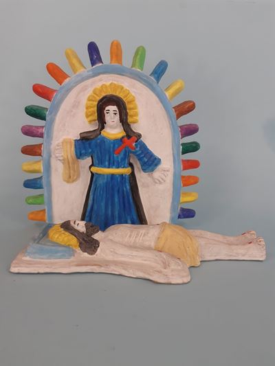 Fischietto Raffigurante Addolorata con Cristo Morto