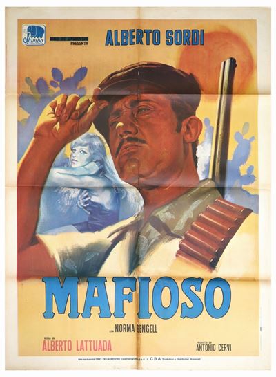 Manifesto Cinema Due Fogli ''il Mafioso''