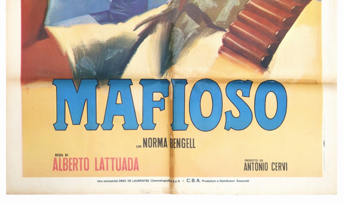 Manifesto Cinema Due Fogli ''il Mafioso''
