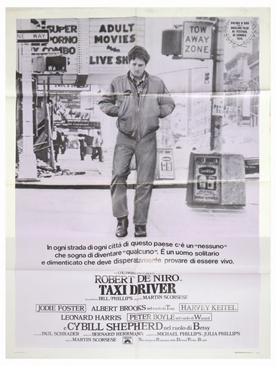 Manifesto Cinema Due Fogli ''taxi Driver''