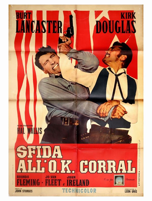 Two-sheet cinema poster ''Sfida All'0.k. Corral''