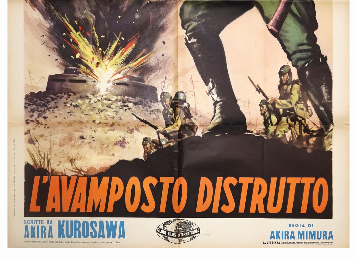 Manifesto Cinema Due Fogli ''avamposto Distrutto''