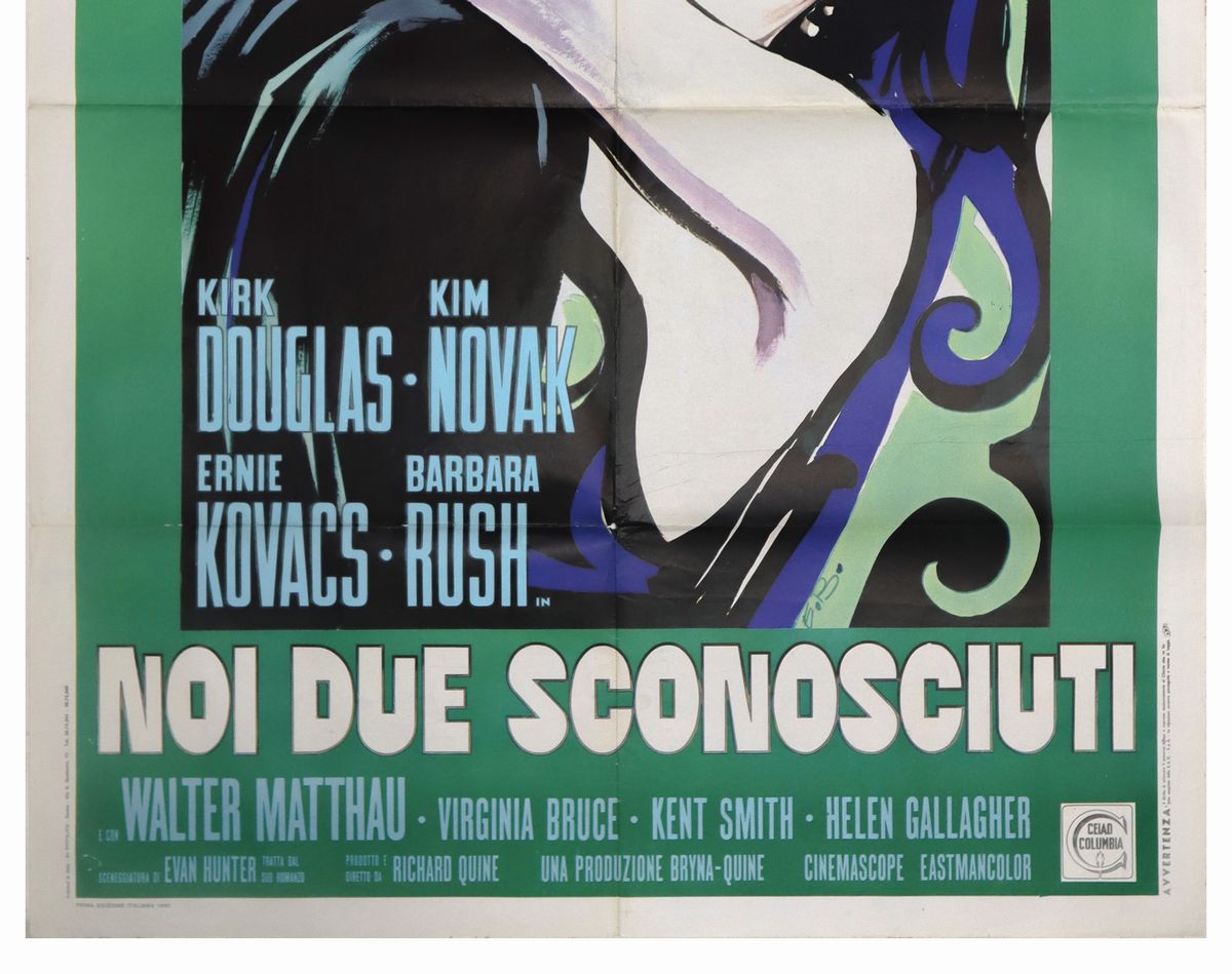 Manifesto Cinema Due Fogli ''noi Due Sconosciuti''