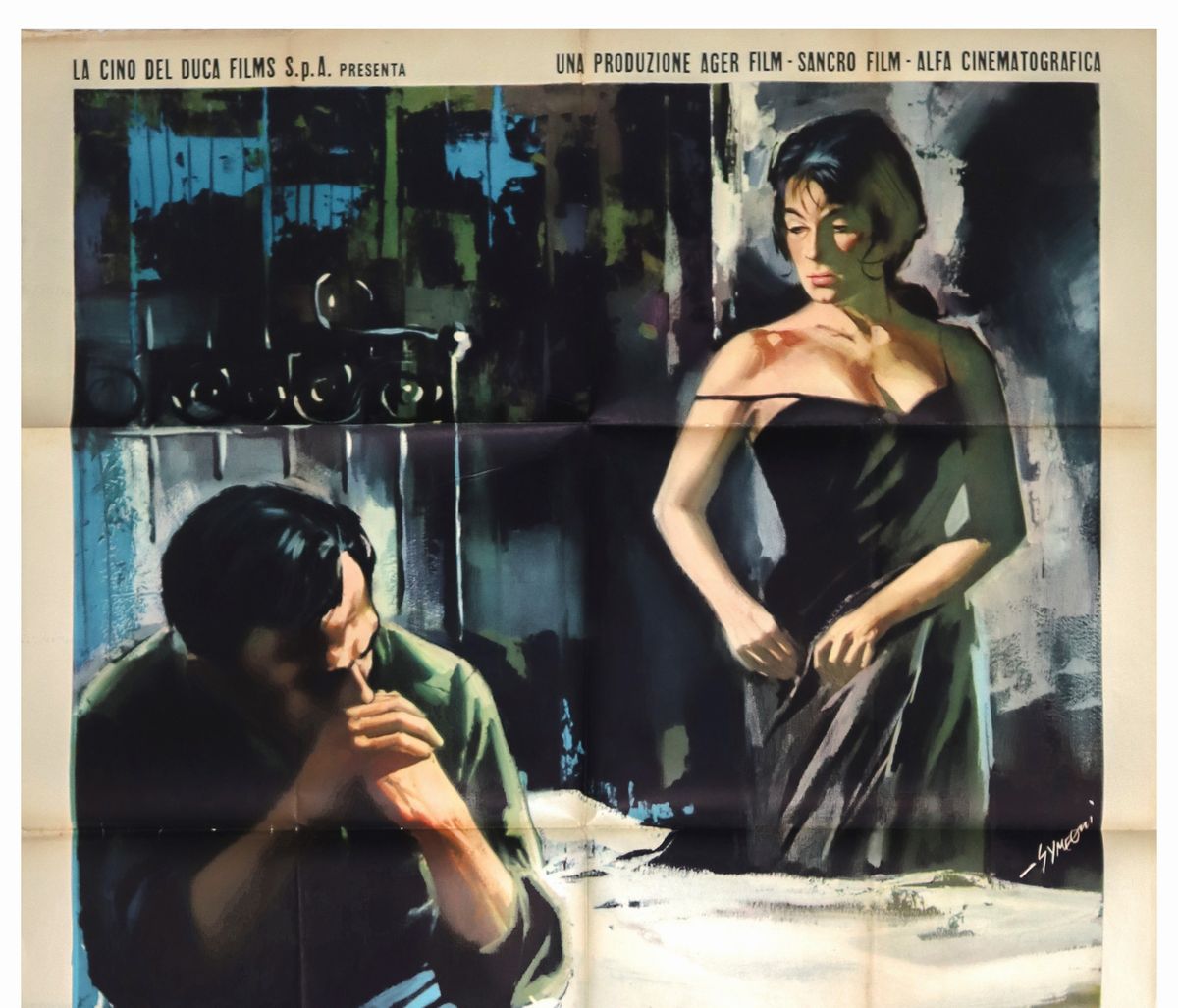 Manifesto Cinema Due Fogli ''un Uomo da Bruciare''