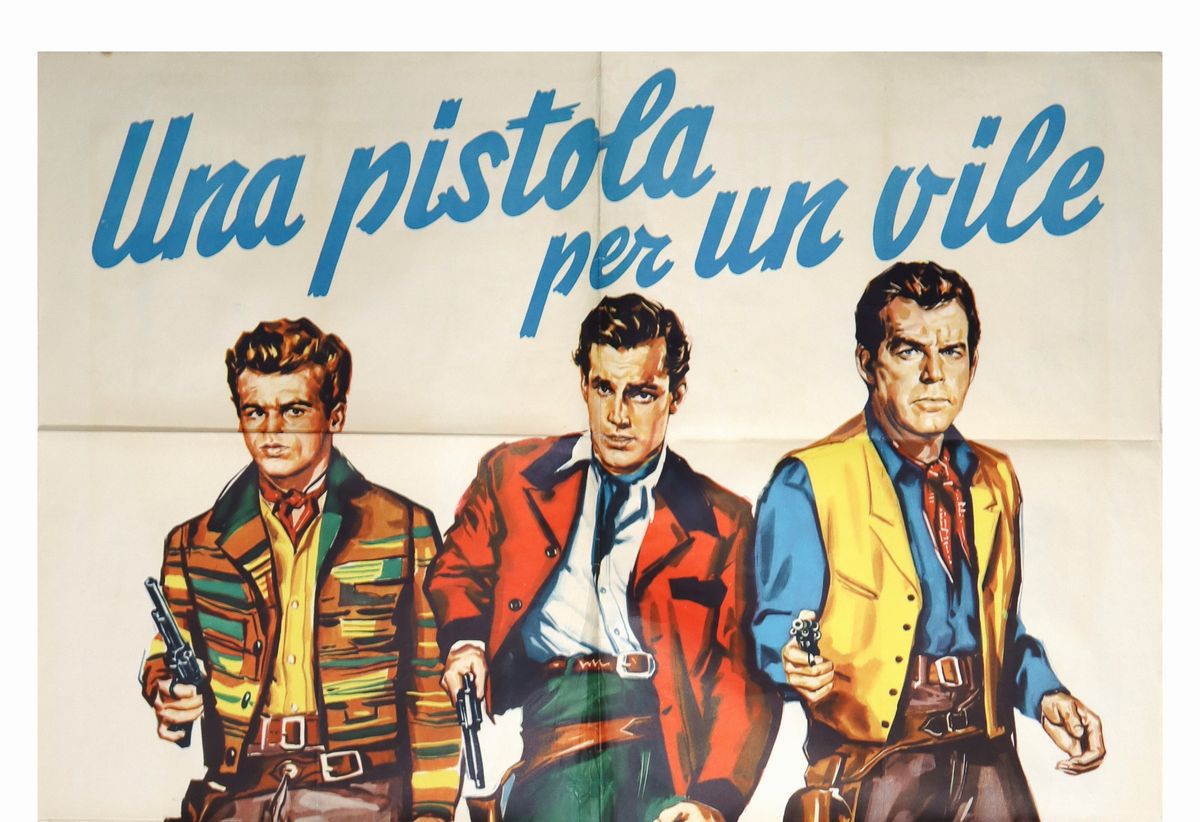 Manifesto Cinema Due Fogli ''una Pistola per un Vile''