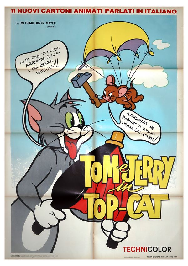 Manifesto cinema due  fogli ''Tom e Jerry top cat''