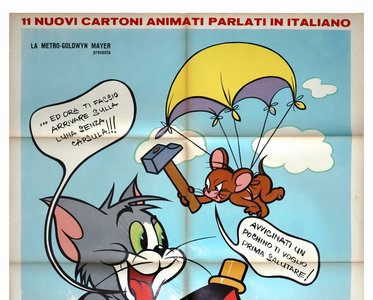 Manifesto Cinema Due Fogli ''tom e Jerry Top Cat''