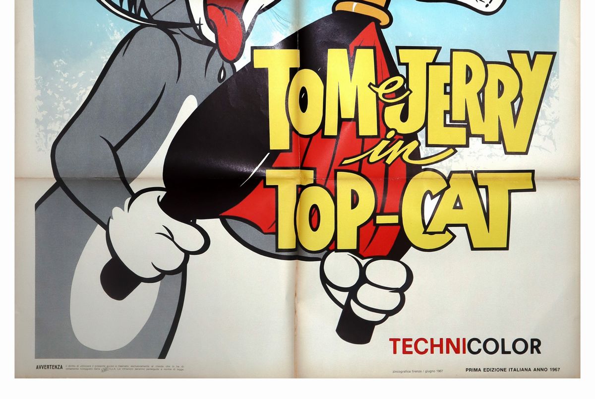Manifesto Cinema Due Fogli ''tom e Jerry Top Cat''