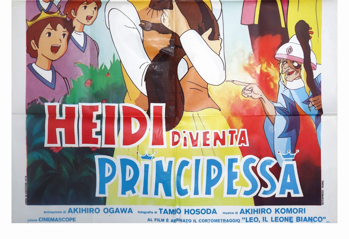 Manifesto Cinema Due Fogli ''heidi Diventa Principessa''