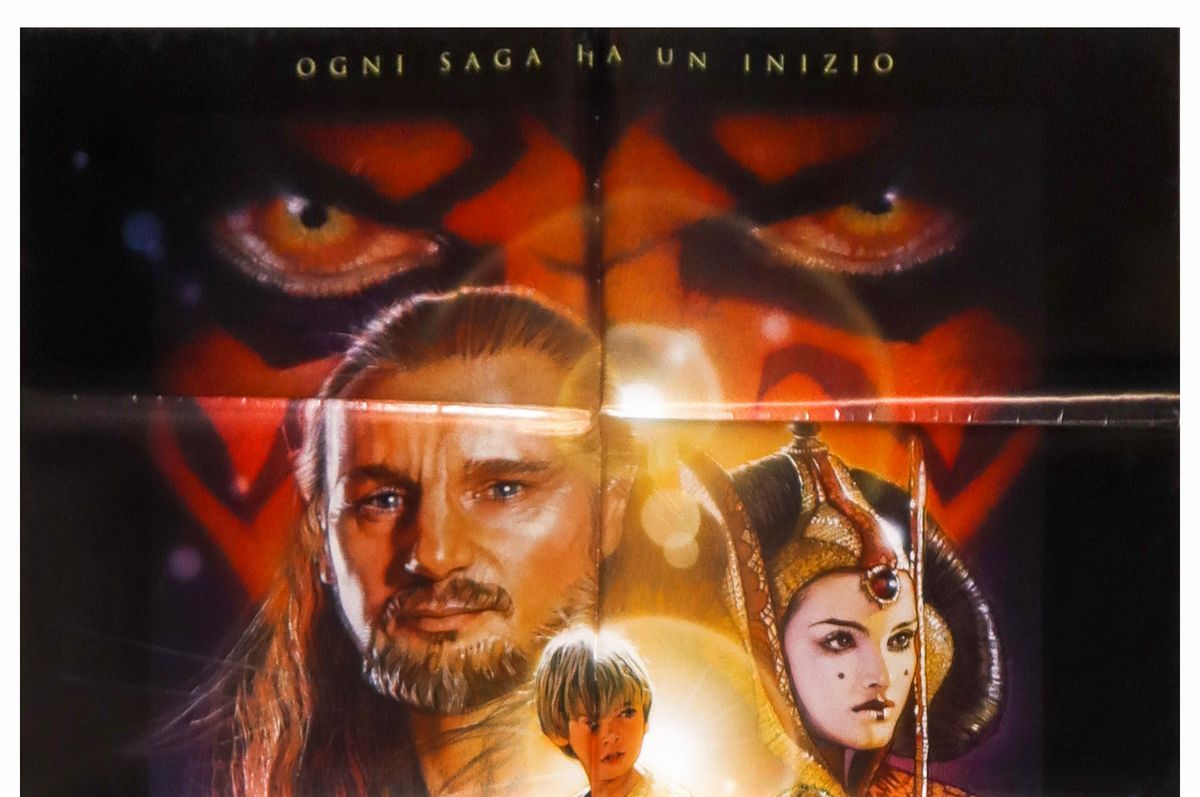 Manifesto Cinema Due Fogli ''star Wars Episodio i la Minaccia Fantasma''
