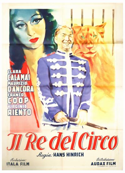 Manifesto Cinema Due Fogli ''il Re del Circo''