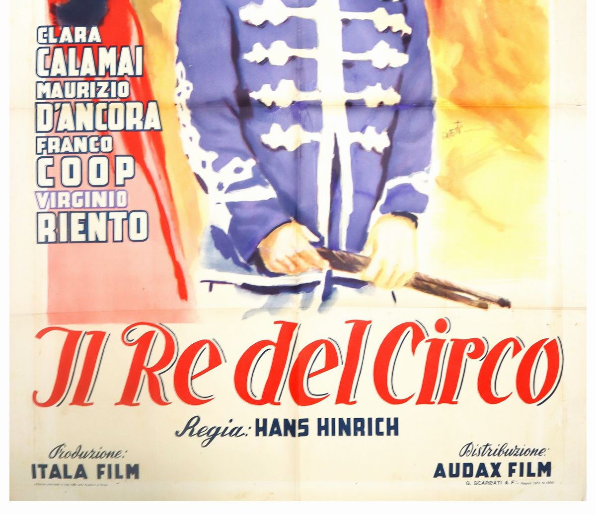 Manifesto Cinema Due Fogli ''il Re del Circo''