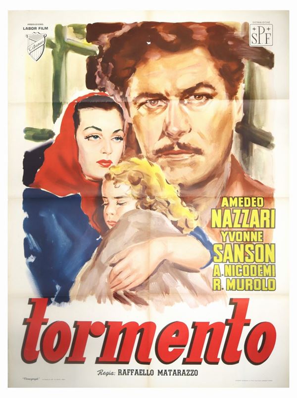 Manifesto cinema due fogli ''Tormento''