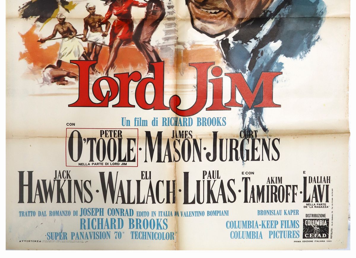 Manifesto Cinema Due Fogli ''lord Jim''