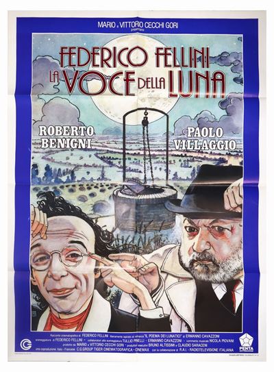 Manifesto Cinema Due Fogli ''la Voce della Luna''