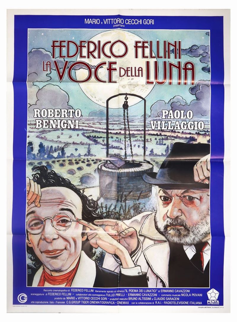 Manifesto Cinema Due Fogli ''la Voce della Luna''