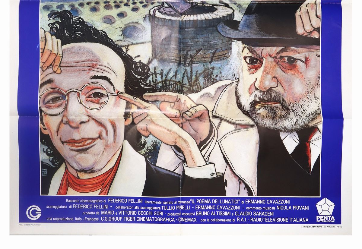 Manifesto Cinema Due Fogli ''la Voce della Luna''
