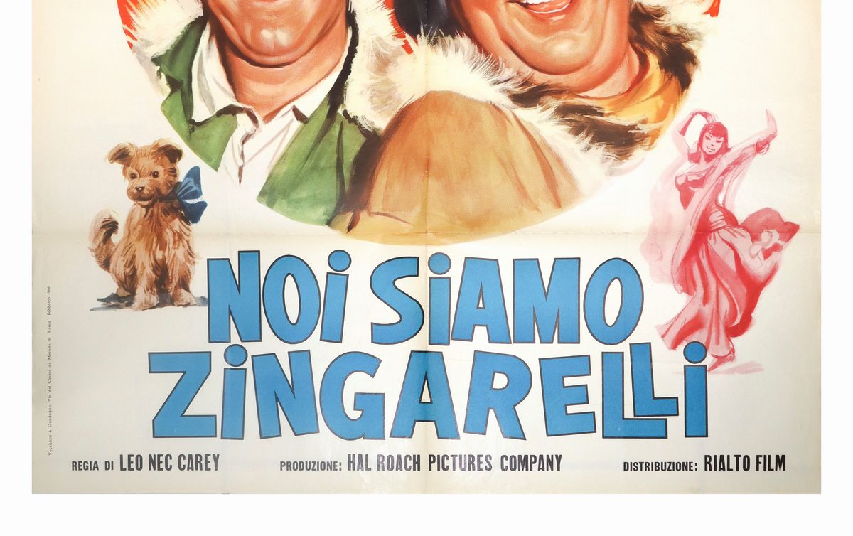 Manifesto Cinema Due Fogli ''noi Siamo Zingarelli''