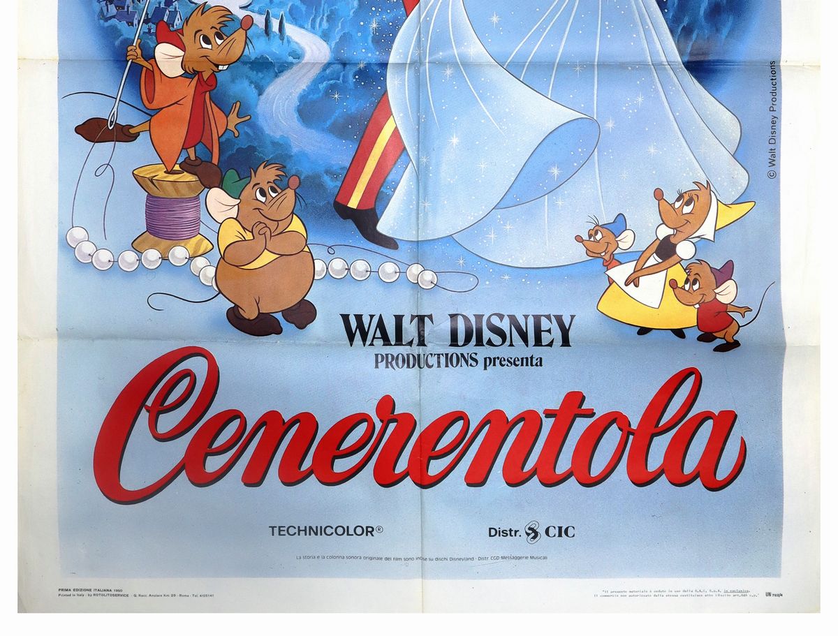 Manifesto Cinema Due Fogli ''cenerentola''