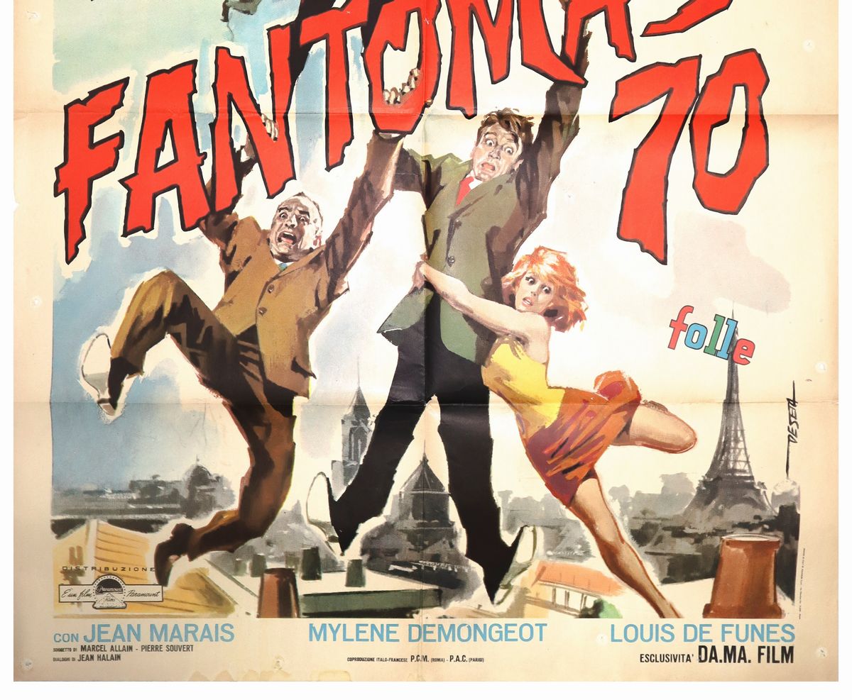 Manifesto Cinema Due Fogli ''fantomas 70''