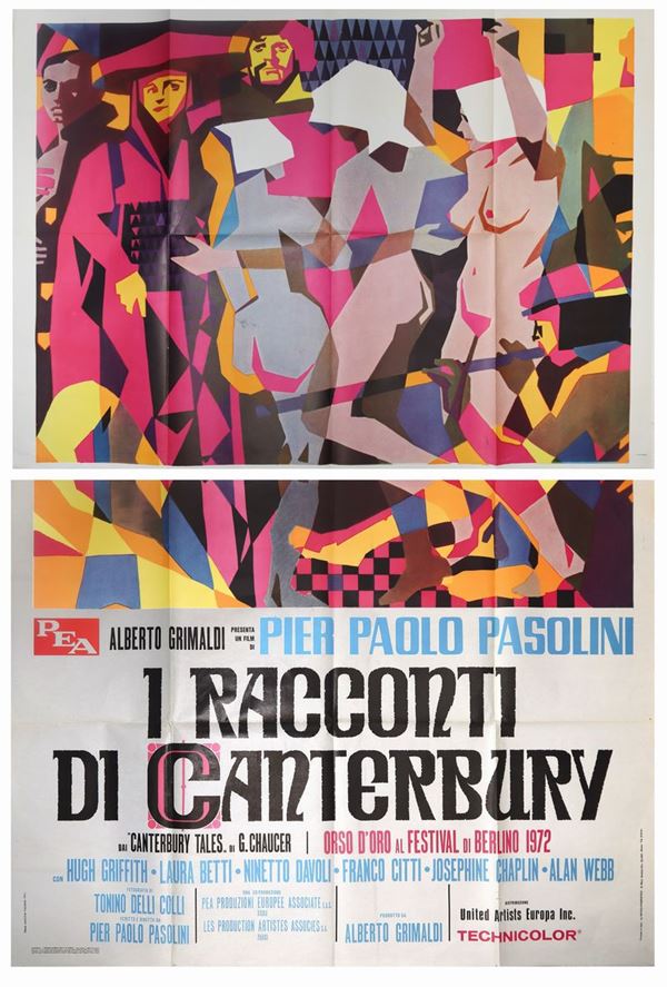 Manifesto cinema quattro fogli ''I racconti di Canterbury''