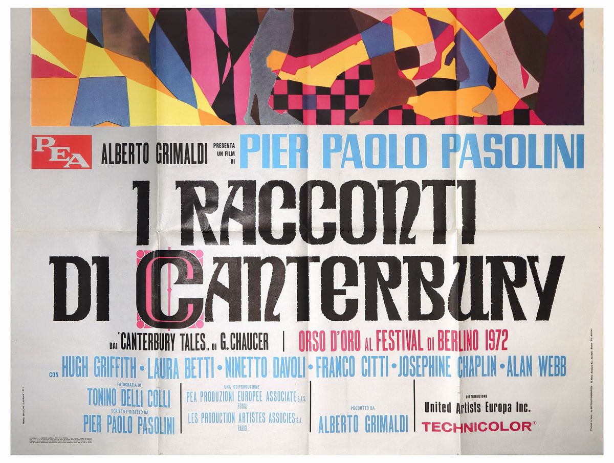 Manifesto Cinema Quattro Fogli ''i Racconti di Canterbury''