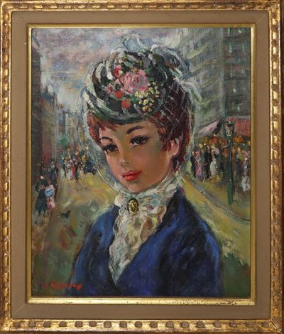 Ritratto di Giovane Donna con Cappellino