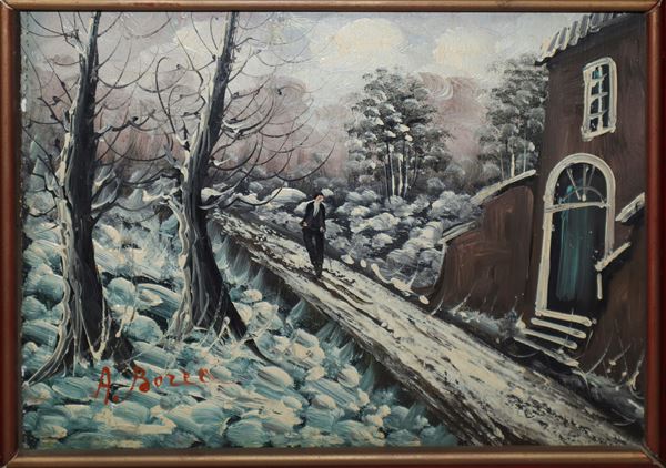 Antonio Bozza - Paesaggio innevato