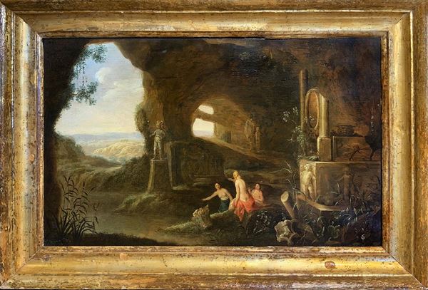 Abraham  van Cuylenborch - Diana e le sue ninfe al bagno