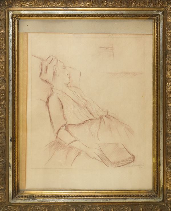 Aldo Salvadori - Woman sleeping with book