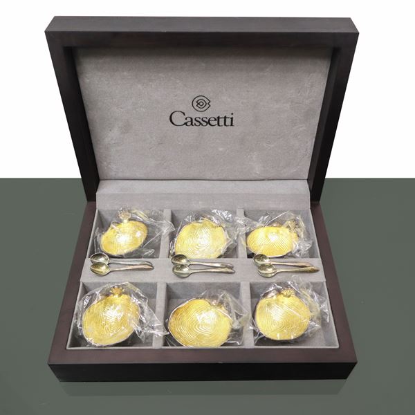 Cassetti - Set of no. 6 silver salt shakers