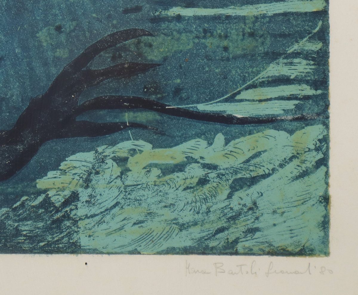 Maria Leonardi Pennisi - Composizione astratta, litografia prova d'autore