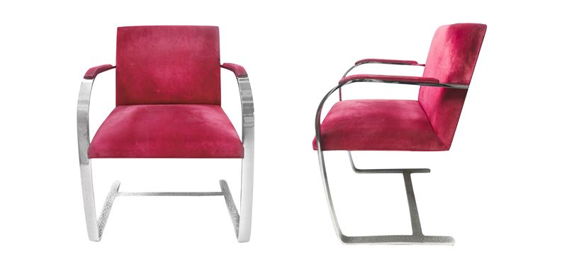 Ludwig Mies Van Der Rohe per Knoll - Coppia di Poltrone Mod. Brno