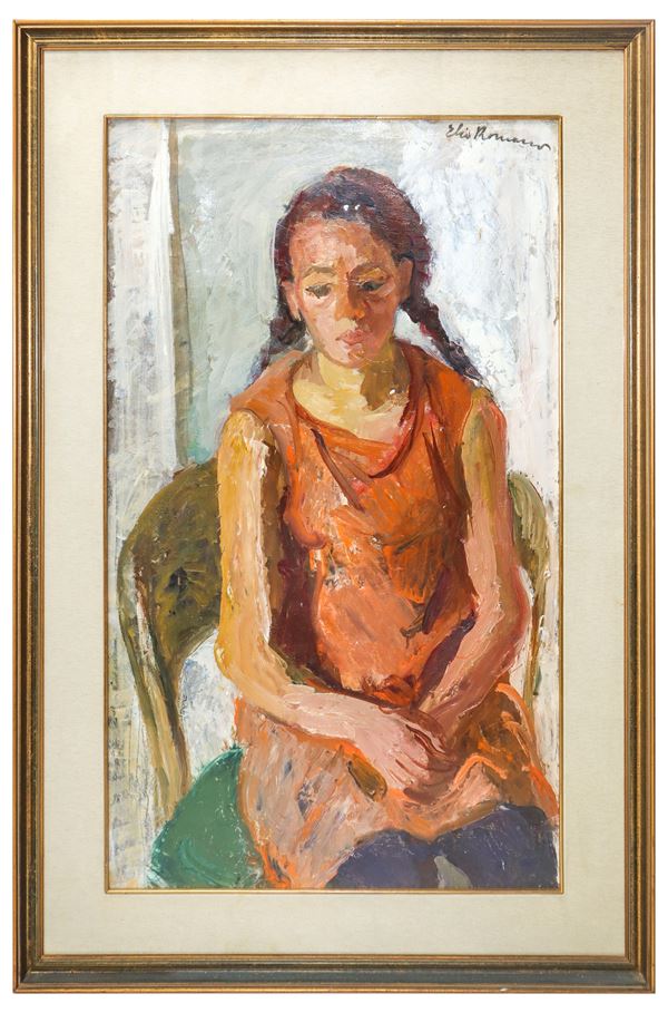 Elio Romano - Seated girl