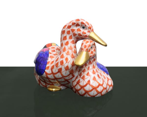Herend  Hungary - Pair of ducks