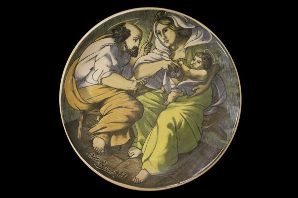 Giuliano Ottaviani - Holy Family plate