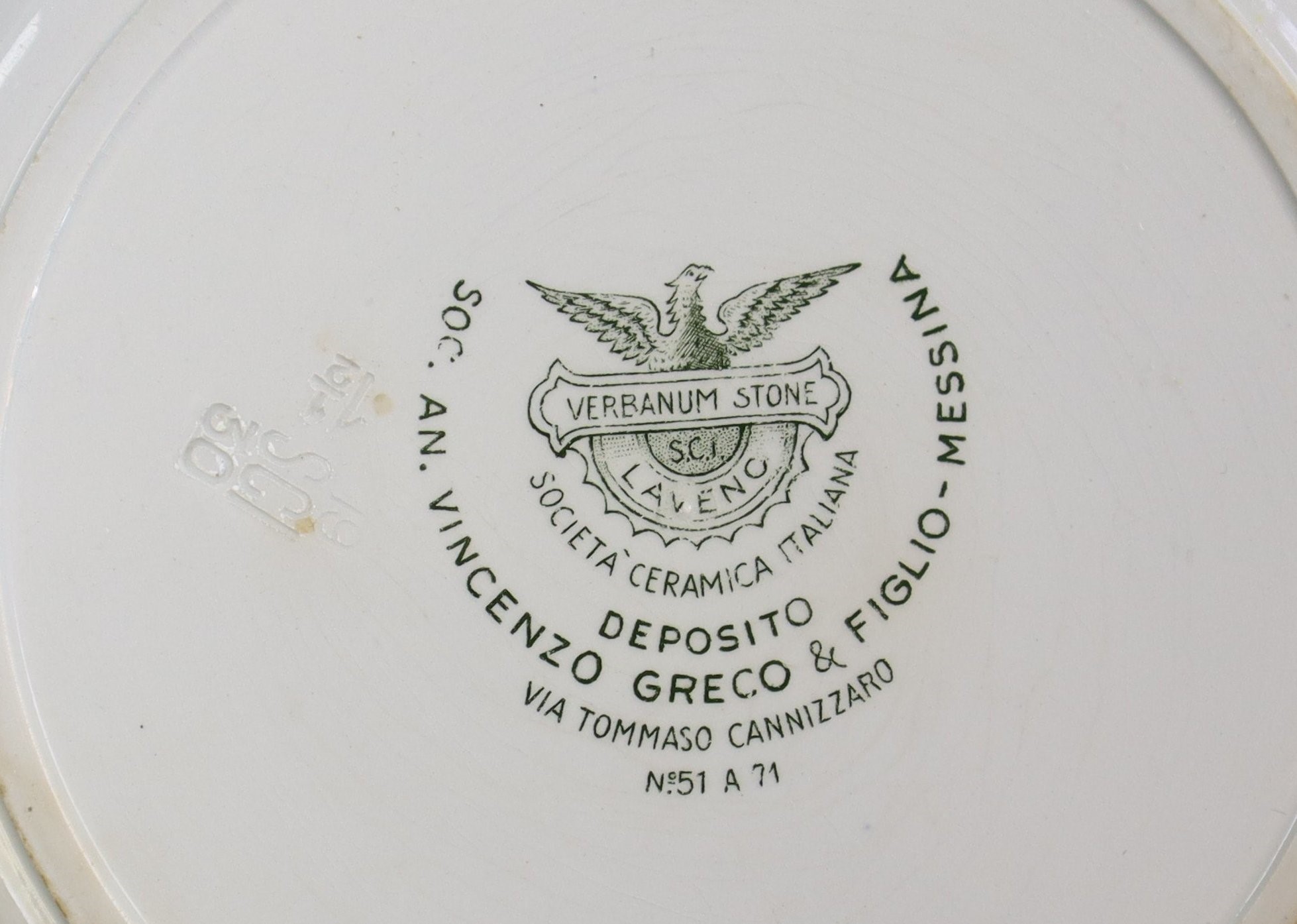 Società Ceramica Italiana - Piatto nei Toni del Bianco e Blu