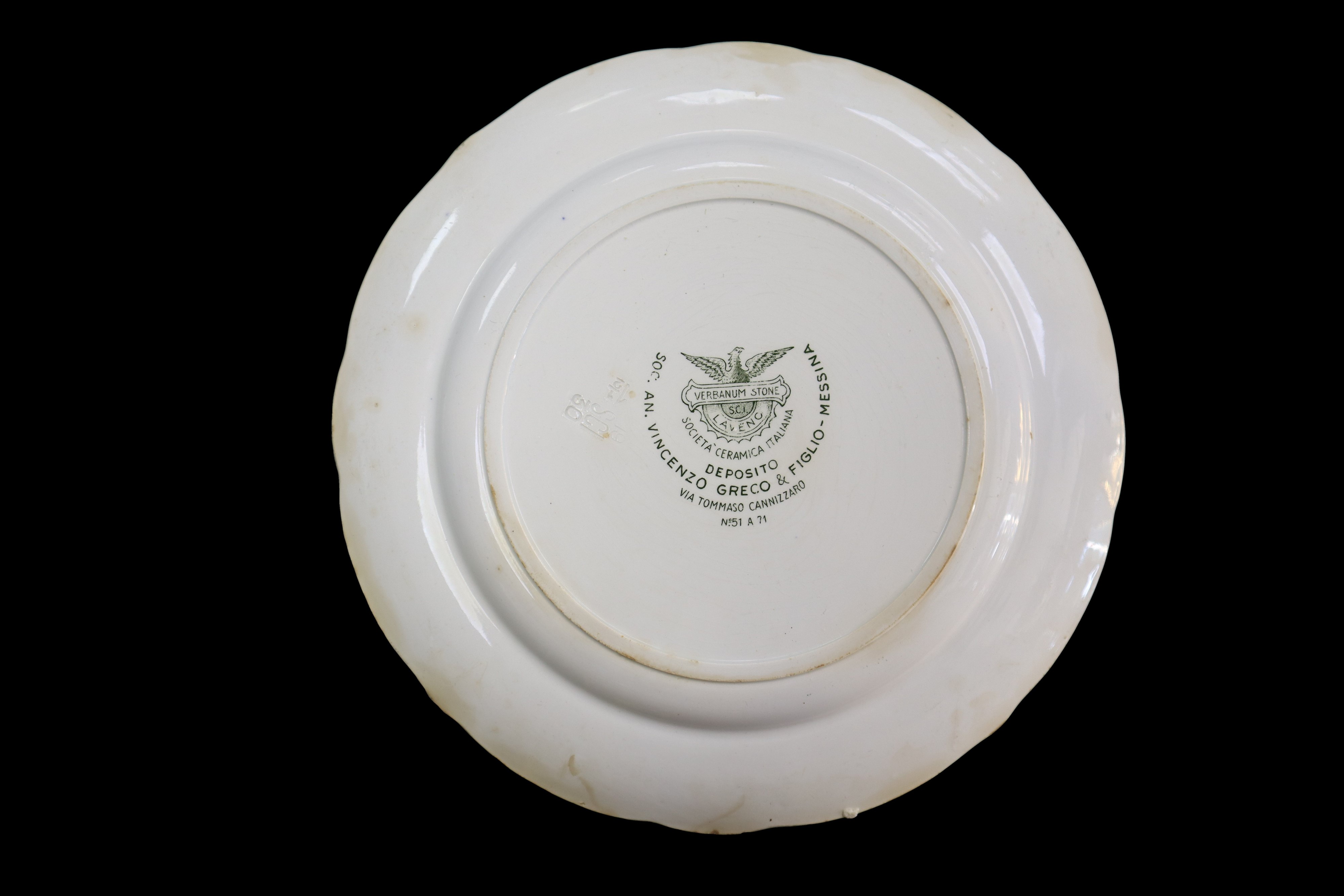 Società Ceramica Italiana - Piatto nei Toni del Bianco e Blu