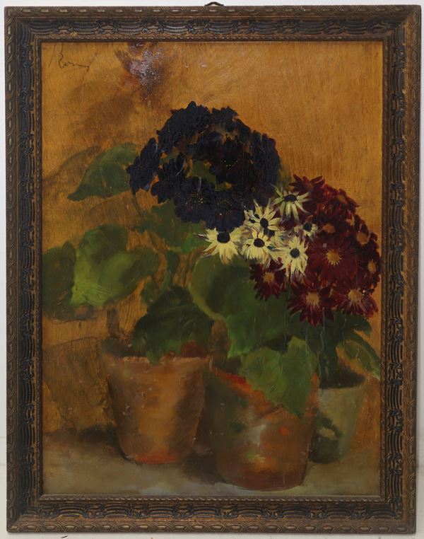 Still life of flowers with vases