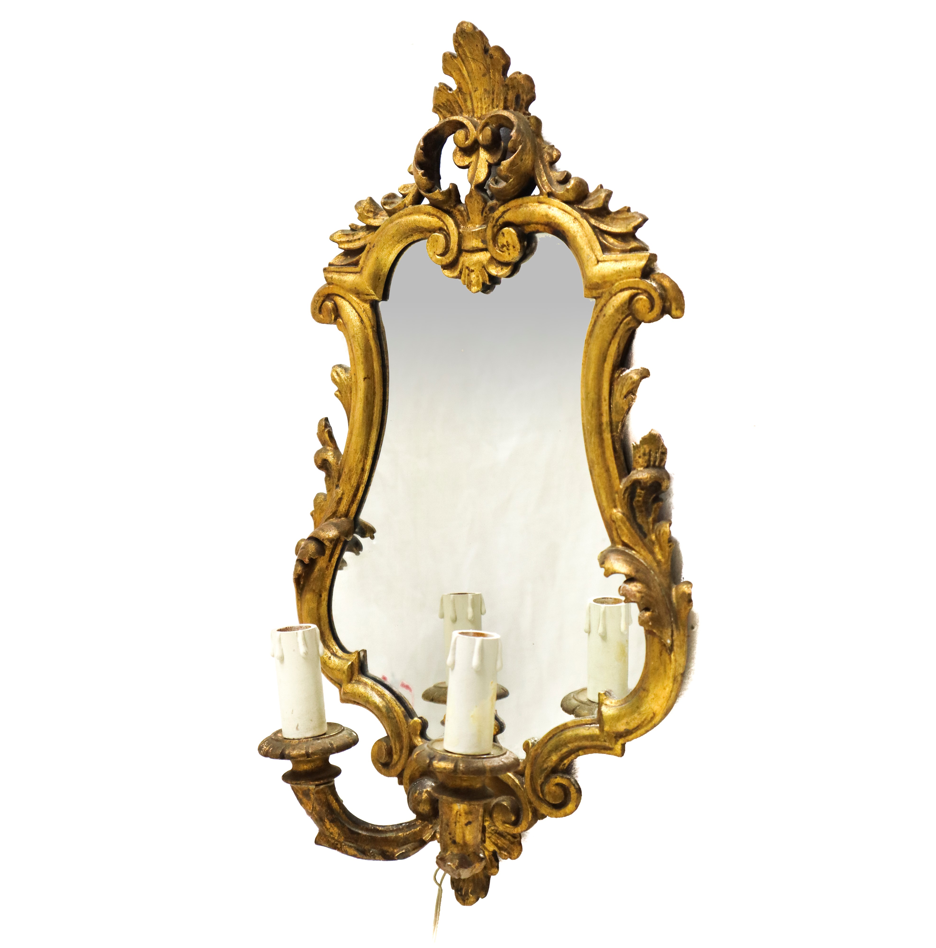 Applique a due luci con specchiera