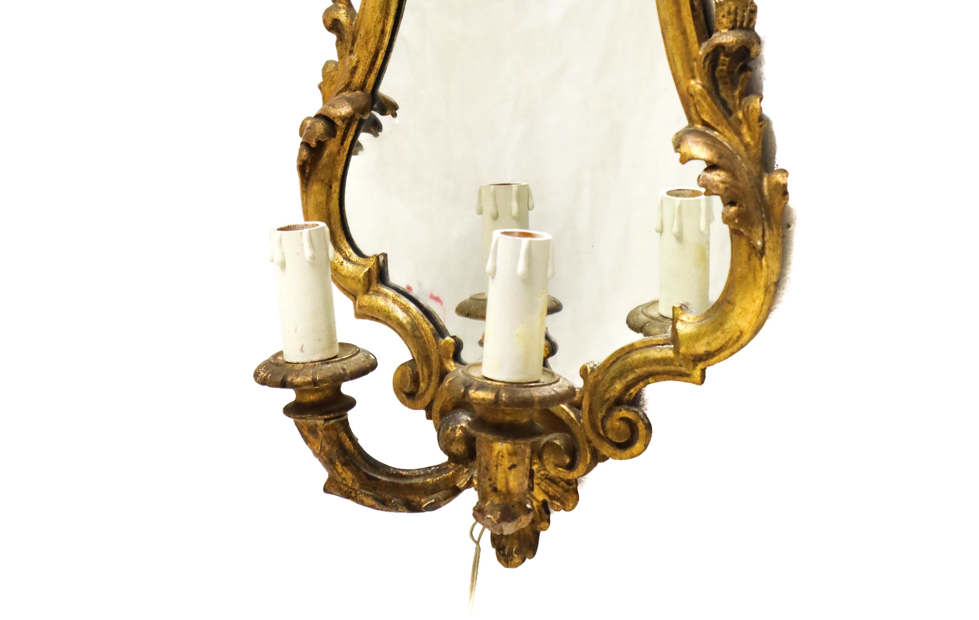 Applique a due luci con specchiera